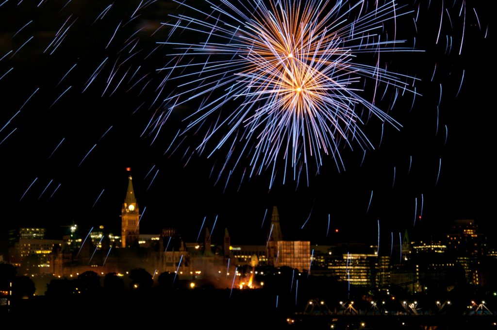 Fireworks over Parliament, Canada Day