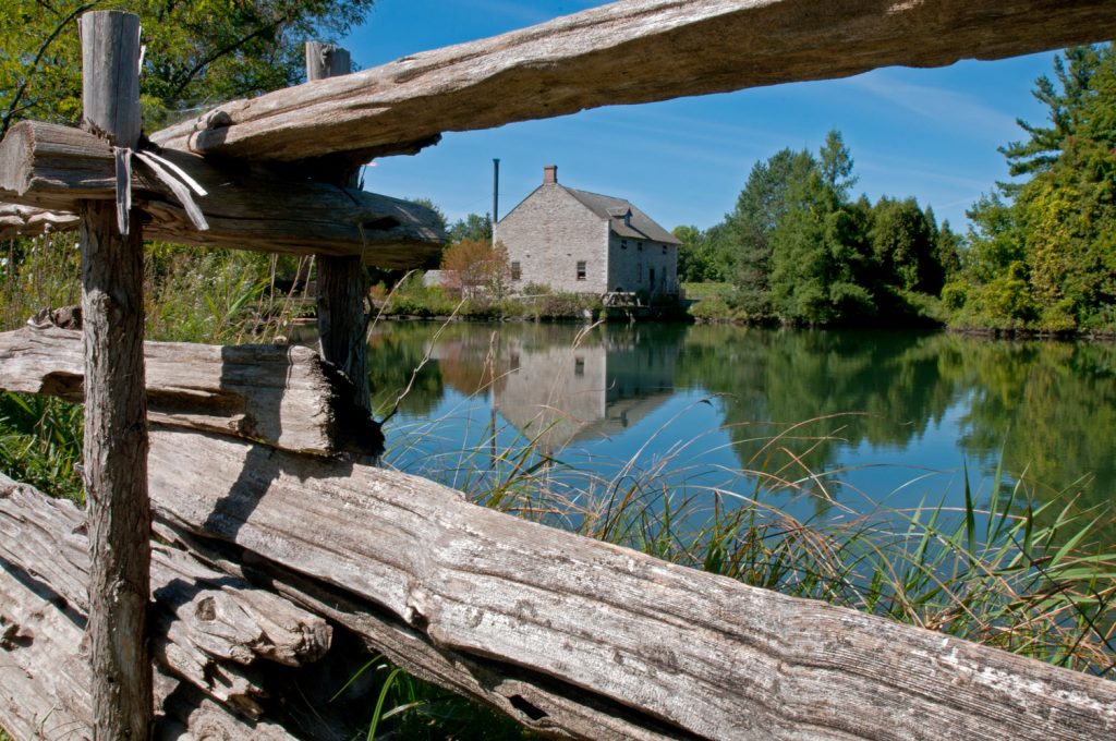 Reflection through the rails, Upper Canada Village