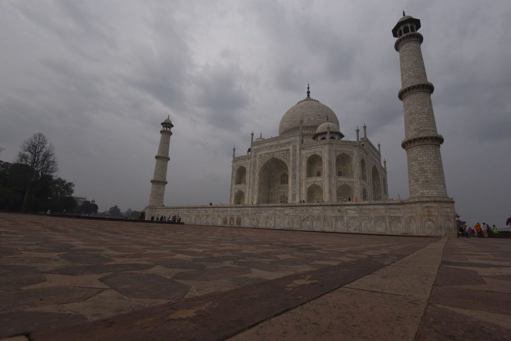 The sky was cloudy, although the sun tried several times to poke through when I visited the Taj Mahal in the early morning. (Richard McGuire photo)