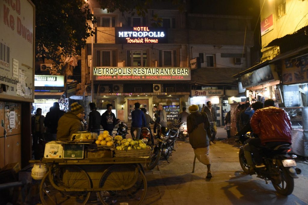 My hotel was right on Main Bazar in New Delhi, which was a hub of activity at all hours. (Richard McGuire photo)