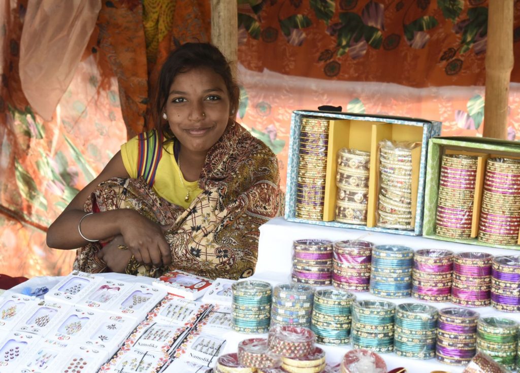 This girl was selling bangles at Sangam, the confluence of the Ganges and Yamuna rivers at Allahabad. (Richard McGuire photo)