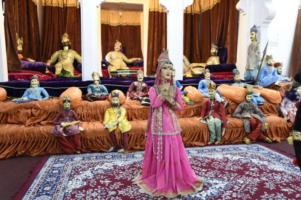 A large room in the museum at Bagore-ki-Haveli in Udaipur is filled with large puppets of Rajasthani characters. They can almost talk, it seems. (Richard McGuire photo)