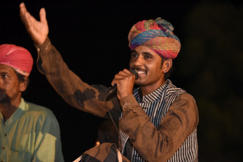 After a camel trek at sunset, we were taken to a camp for a performance by these Rajasthani musicians and traditional dancers followed by dinner. I appeared to be the only foreigner at this event, that was mainly attended by Indian tourists. (Richard McGuire photo)
