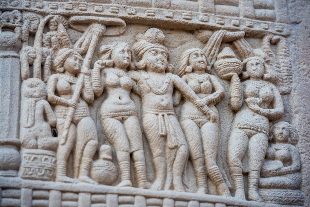 This is a detail from one of the toranas (gateways) on the Great Stupa at Sanchi in Madhya Pradesh. (© Richard McGuire photo)