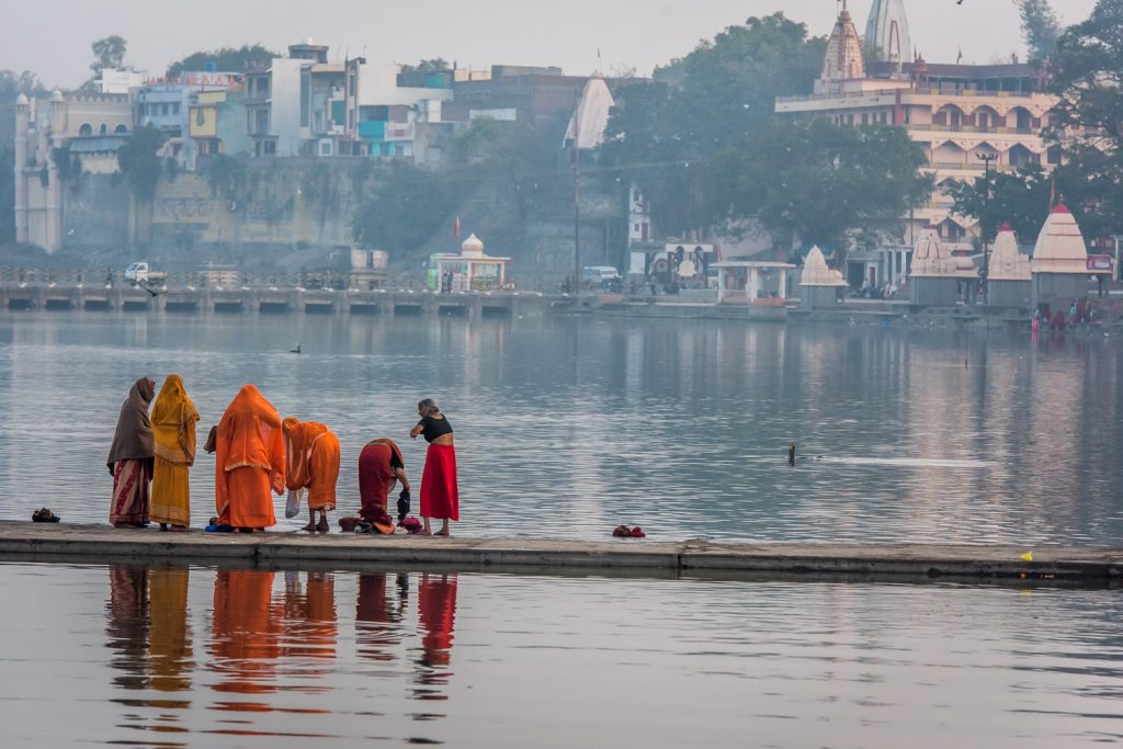 Ujjain is one of the Hindu holy cities and is located on the Shipra River in Madhya Pradesh. I was up early in the morning to watch the devout bathing in the river. (© Richard McGuire photo)
