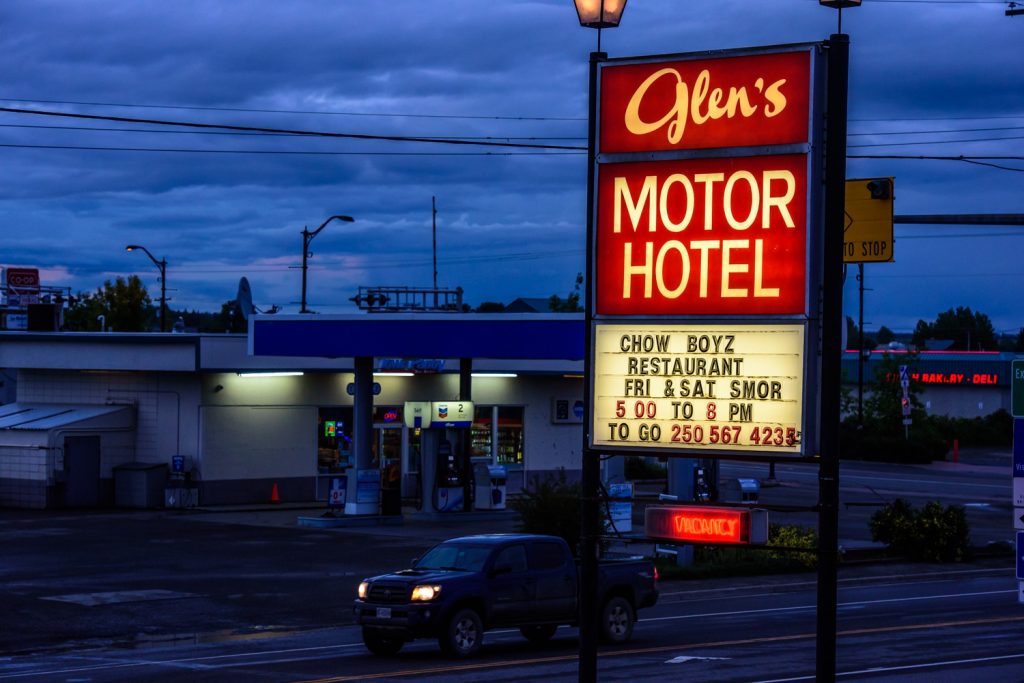 It poured rain and even hailed, so I didn't relish the idea of a night in a wet tent. So I found this budget hotel in Vanderhoof, B.C. The sheets appeared to be clean, but the television was a circa 1980 antique Citizen and the rest of the decor seemed to be of the same vintage, with little or no renovations since. Still, it beat a wet tent. (Richard McGuire photo)