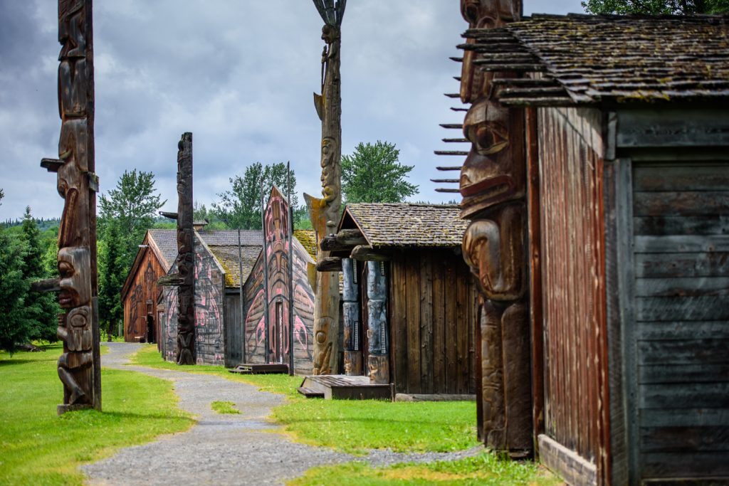The 'Ksan Historical Village at Hazelton, B.C. was built in the 1970s to replicate a traditional Gitxsan village with longhouses, totem poles and cultural artifacts from this rich indigenous culture. (Richard McGuire photo)