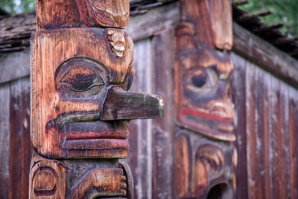 The 'Ksan Historical Village at Hazelton, B.C. was built in the 1970s to replicate a traditional Gitxsan village with longhouses, totem poles and cultural artifacts from this rich indigenous culture. (Richard McGuire photo)