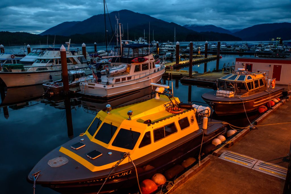 Cow Bay in Prince Rupert, B.C. used to be a somewhat ramshackle fishing port. Now it's a harbour for boat tours and private recreational boats as well as more upscale bars, coffee shops and boutiques. (Richard McGuire photo)