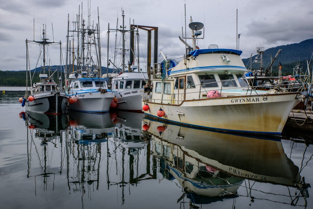 Commercial fishing boats are moored at Rushbrook Harbour in Prince Rupert, B.C. (Richard McGuire photo)