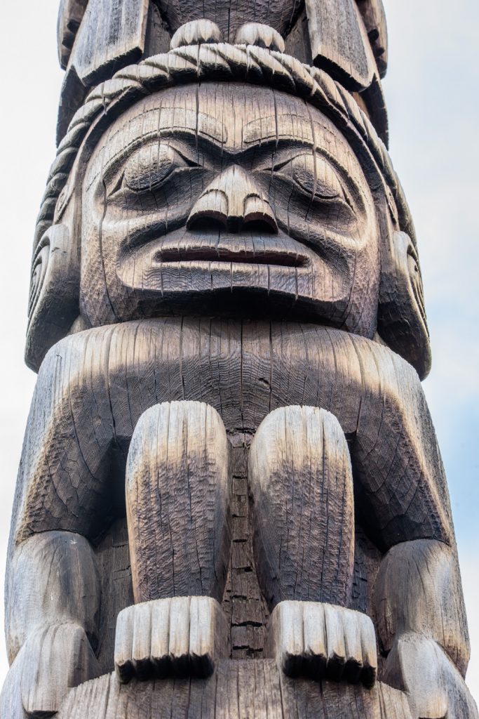 They are artistic masterpieces and they inspired the painter Emily Carr, but the cluster of totem poles at Gitranyow are found in front of a humble gas bar in a not very prosperous First Nations community. They have stood for more than a century in some cases. (Richard McGuire photo)