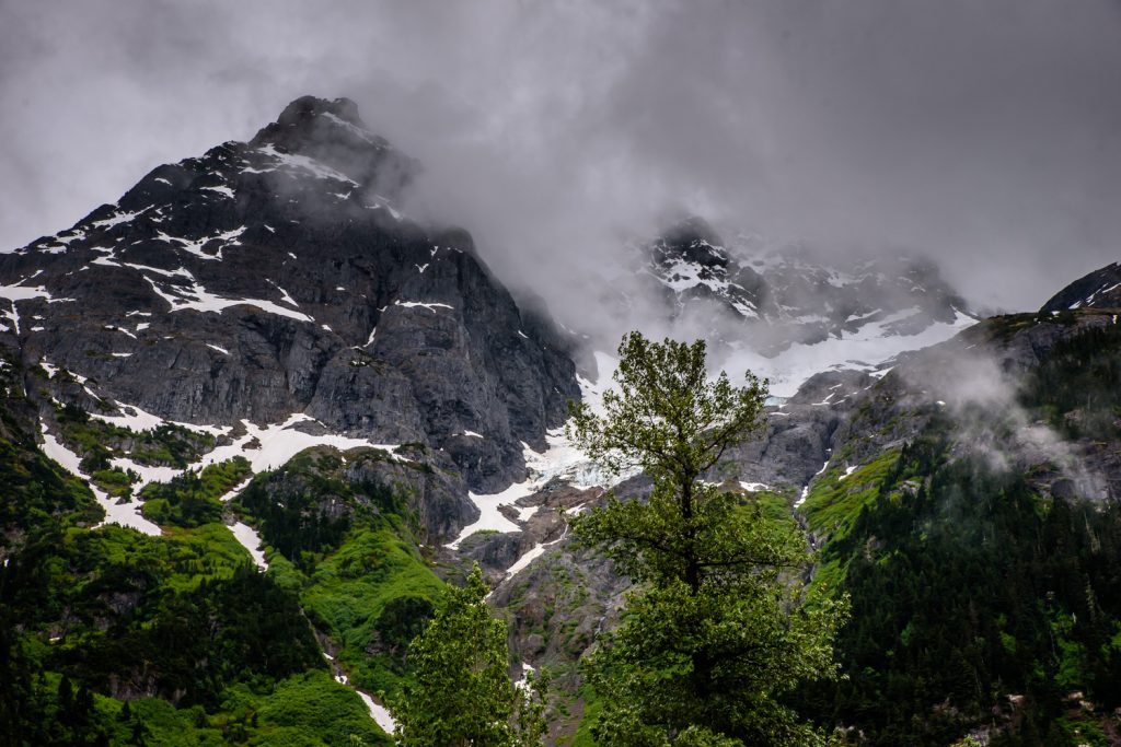 It's a side trip of just over 60 km off the Cassiar Highway to the town of Stewart, B.C. The drive skirts the Coast Mountains. (Richard McGuire photo)