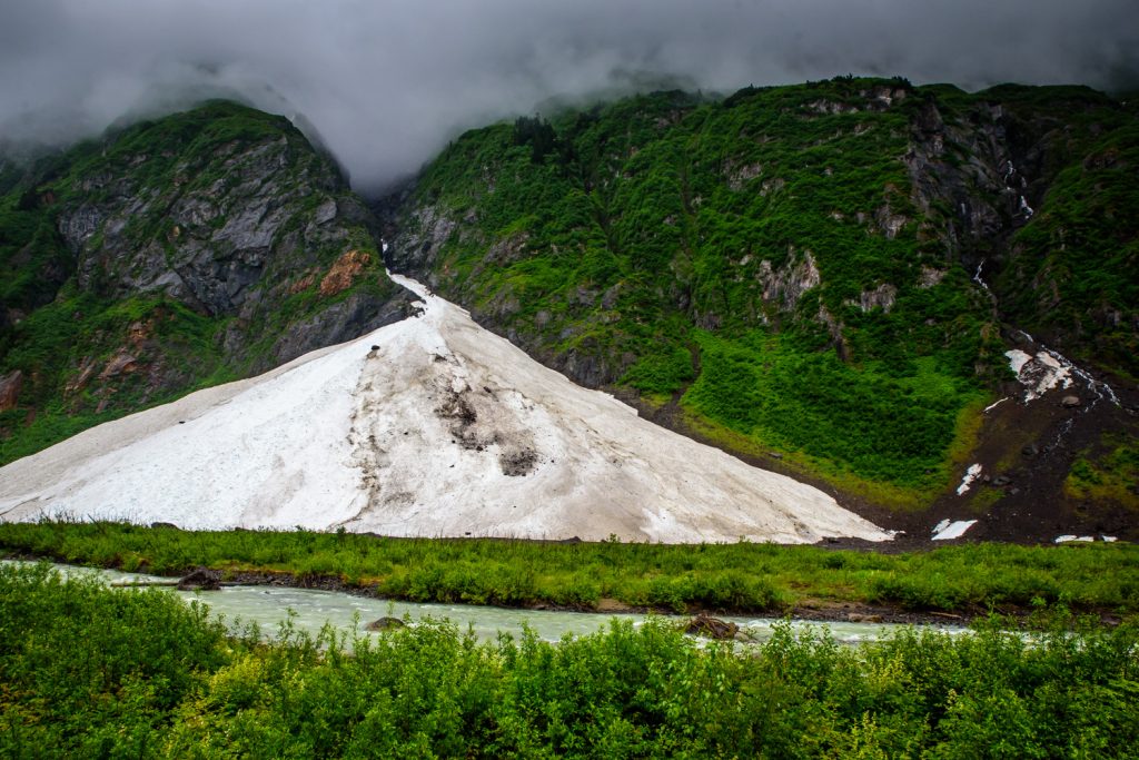 It's a side trip of just over 60 km off the Cassiar Highway to the town of Stewart, B.C. The drive skirts the Coast Mountains. (Richard McGuire photo)