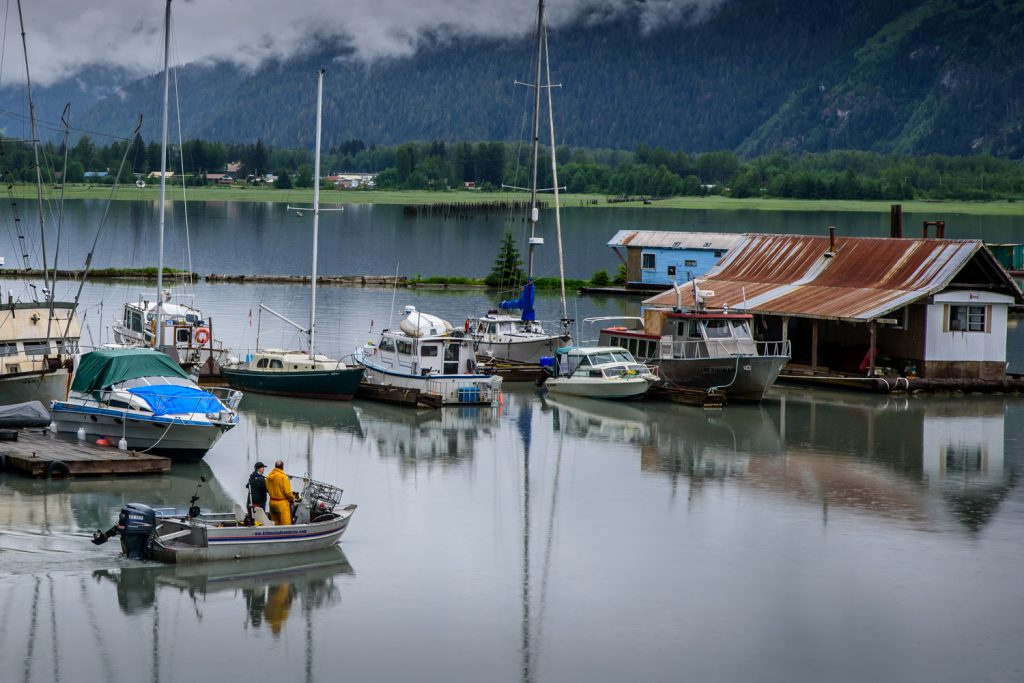 A fishing boat makes its way out from Stewart harbour into the Portland Canal, an arm of the Pacific Ocean. (Richard McGuire photo)O