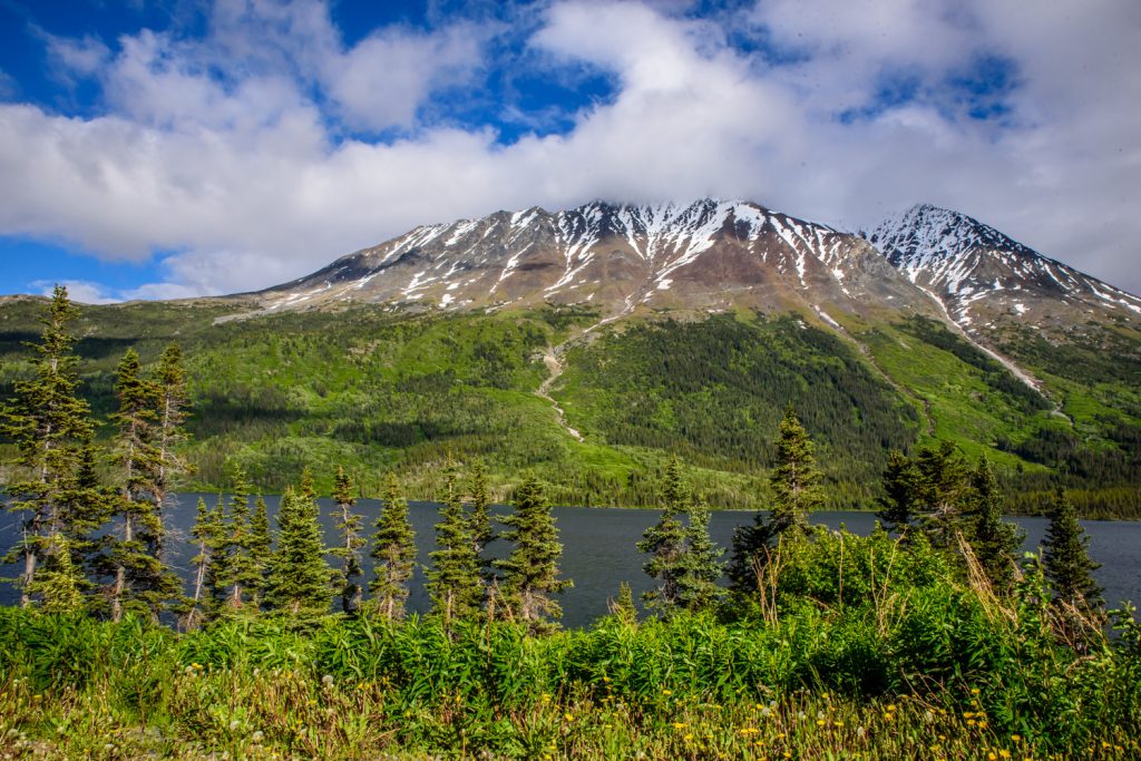 The drive from Carcross, Yukon to Skagway, Alaska is only a little over an hour (minus numerous photo stops), but it's one of the most beautiful drives in the world. It gets chilly as you climb through White Pass. (Richard McGuire photo)