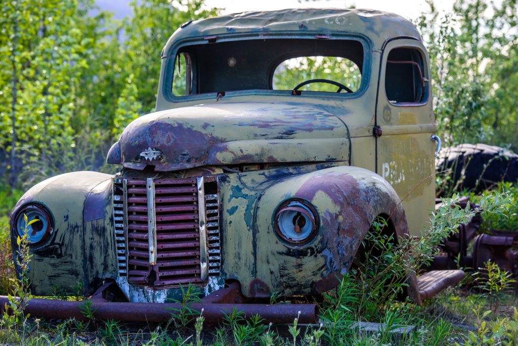 This old International truck was parked at Destruction Bay, Yukon and didn't seem to be headed anywhere soon. (Richard McGuire photo)