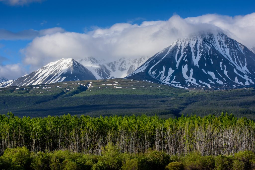 Mountains along the Alaska Highway west of Haines Junction. (Richard McGuire photo)