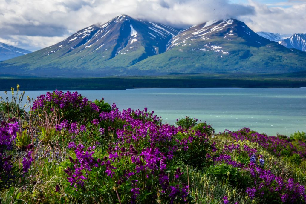 The Haines Highway south of Haines Junction passes by many beautiful lakes and mountains. (Richard McGuire photo)