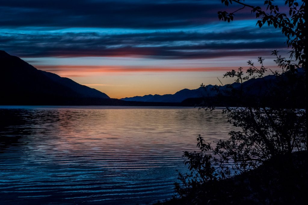 I tented at Mucho Lake Provincial Park on the Alaska Highway in the Northern Rocky Mountains, and I got up at 4 a.m. to catch the early light over Muncho Lake. (Richard McGuire photo)