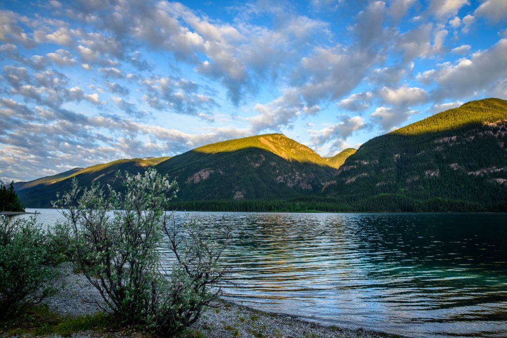 I tented at Mucho Lake Provincial Park on the Alaska Highway in the Northern Rocky Mountains, and I got up at 4 a.m. to catch the early light over Muncho Lake. (Richard McGuire photo)