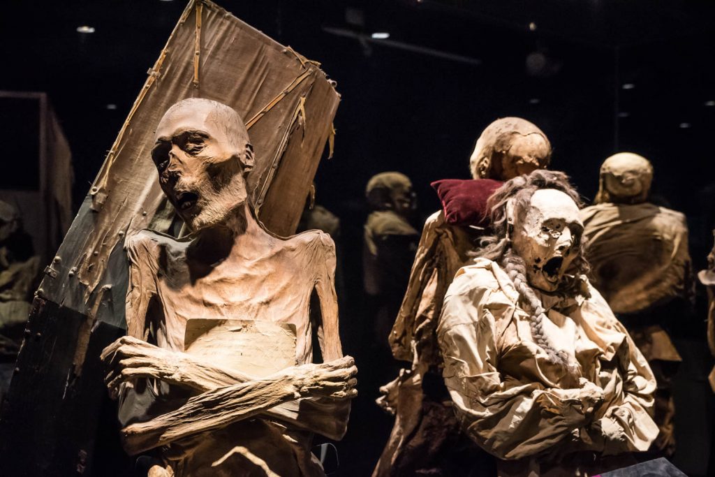 This case had several expressive mummies, some with their stories written in first person. Museo de las Momias, Guanajuato, Mexico. (Richard McGuire Photo)