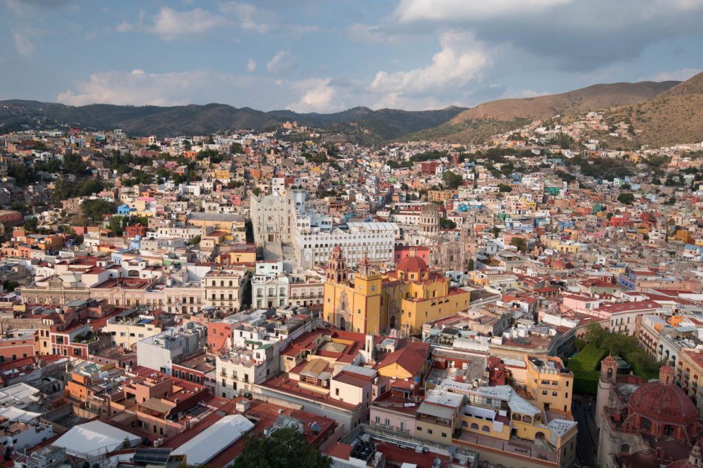 When you climb (or take the funicular) to the top of the hill where El Pipila statue stands, you're met with a spectacular view over Guanajuato. (Richard McGuire Photo)