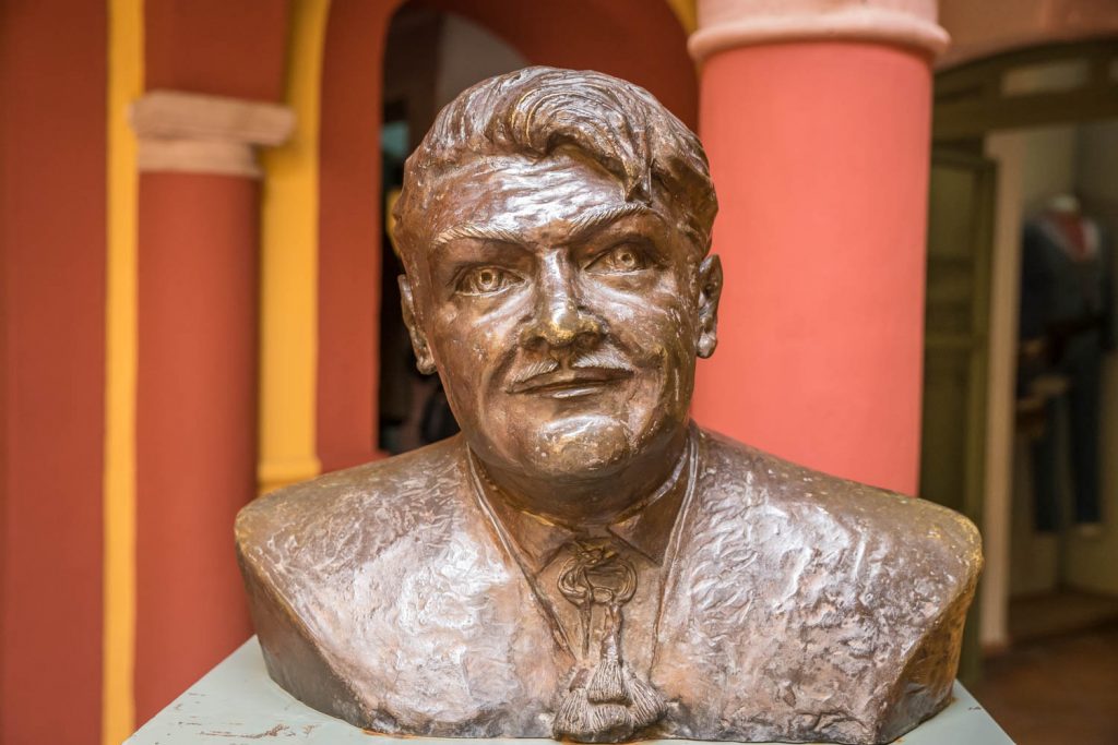 A bust of Jose Alfredo Jimenez is in the museum which was his childhood home. He's not wearing his trademark sombrero. (Richard McGuire photo)