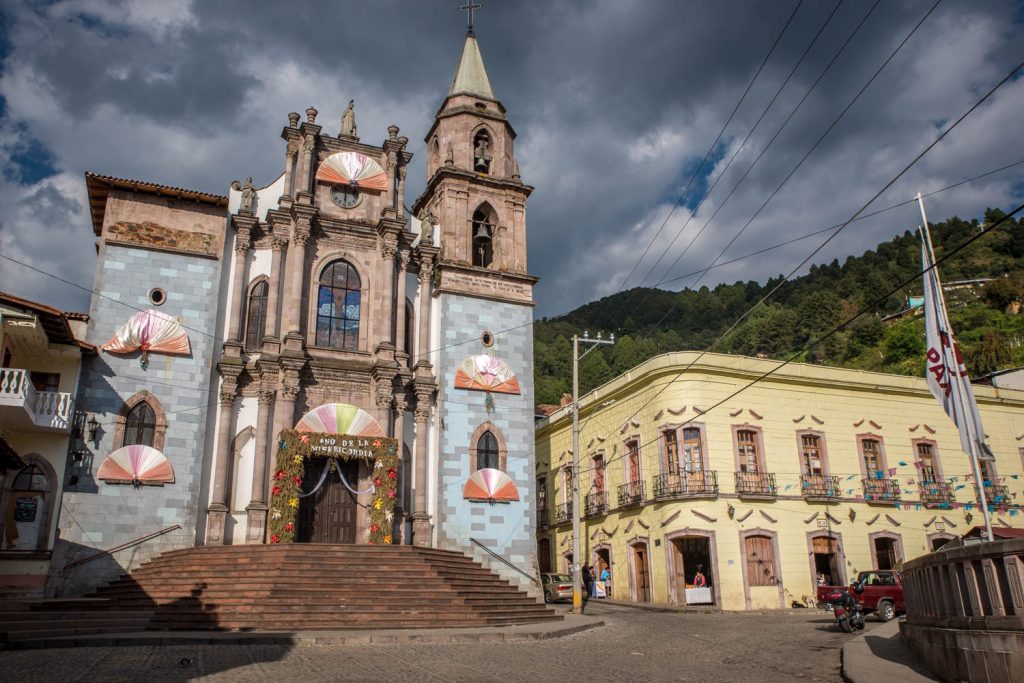 There are two churches, both Catholic, right across from each other. I was told that one church in this former mining town was for the poor and the other was for the rich. I believe, but I'm not positive, that this was the one for the poor. (Richard McGuire Photo)