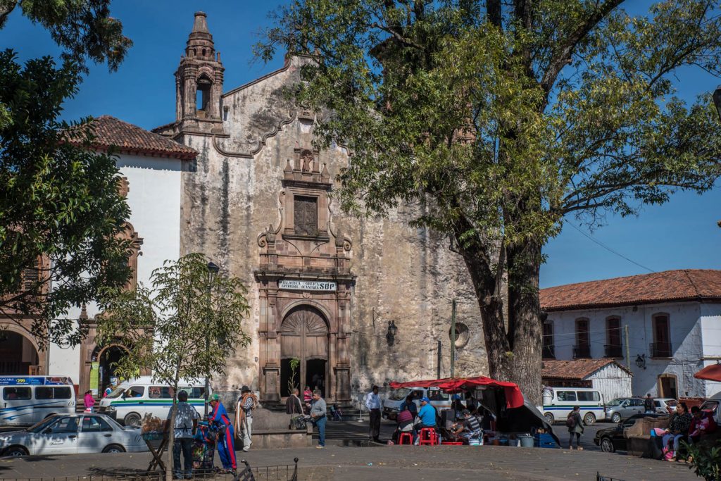 The public library in Patzcuaro is in an old church on Plaza Chica. (Richard McGuire Photo)